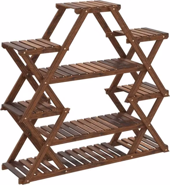 Portafiori/portapiante 110 x 25 x 105 cm legno massello di abete marrone 02_0045192