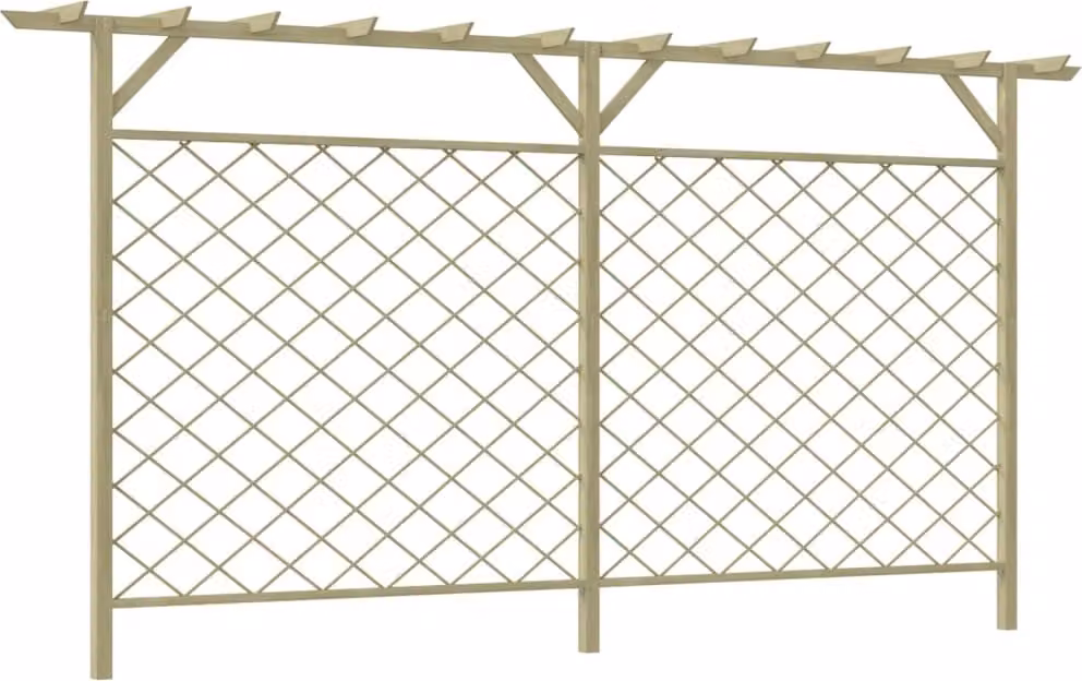 Maison Exclusive - Recinzione per giardino con struttura a griglia e elemento superiore a pergola, in legno