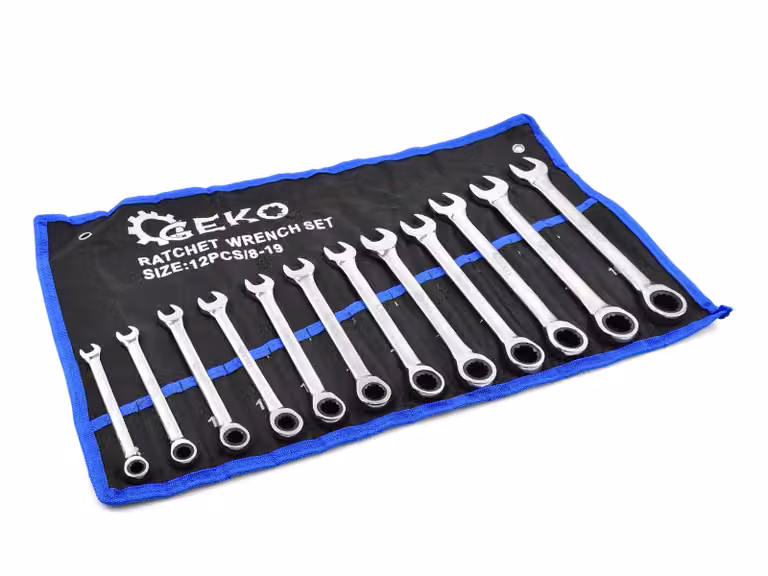 GEKO Set di 12 chiavi a cricchetto 8 - 19 mm G10343