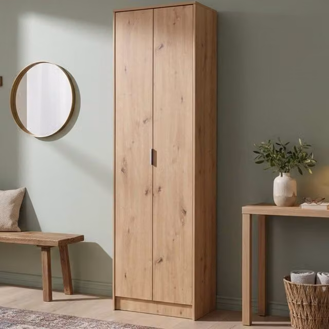 Mobile Portascarpe Delizia, Scarpiera 6 Ripiani, 60x33x191.5h cm Marrone Rovere Nodi
