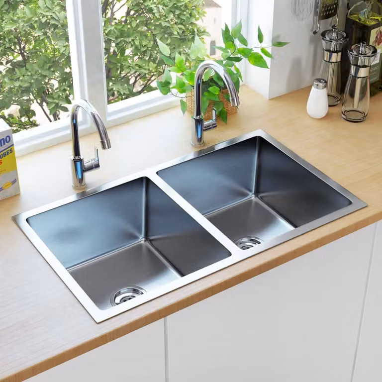 The Living Store Lavello da cucina artigianale in acciaio inox