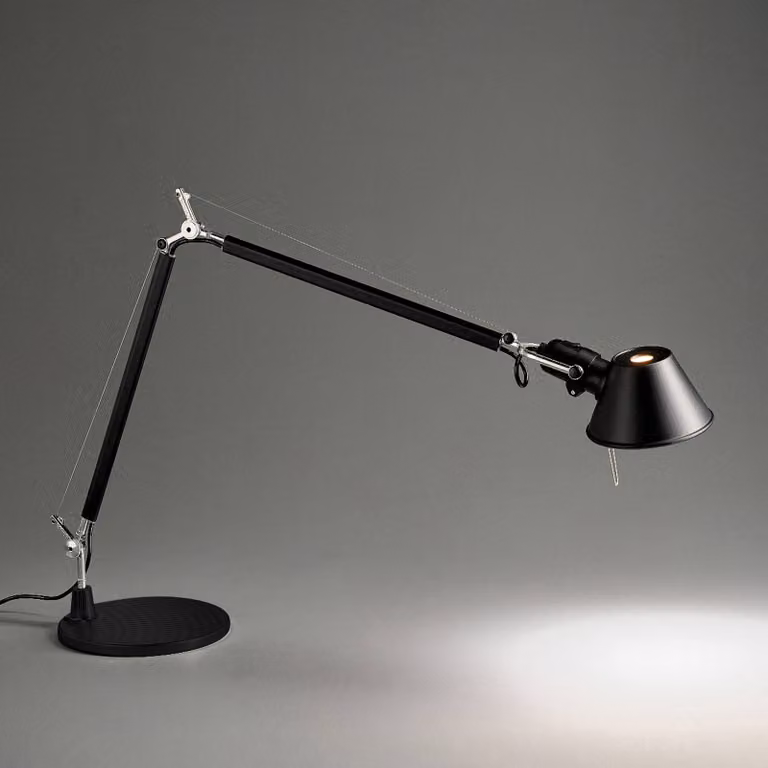 Artemide Lampada da tavolo a LED Tolomeo, Nero, Studio / Ufficio, Alluminio, Design, Lampada da tavolo LED