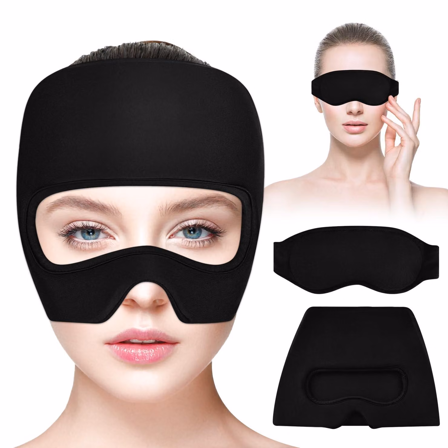 Maschera rinfrescante per emicrania con maschera per gli occhi rimovibile
