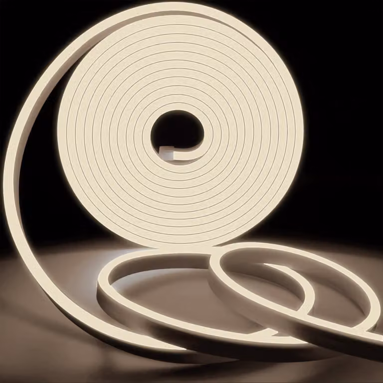 Striscia LED neon da 20 metri, 4000K, grado di protezione IP65, con alimentatore e controller