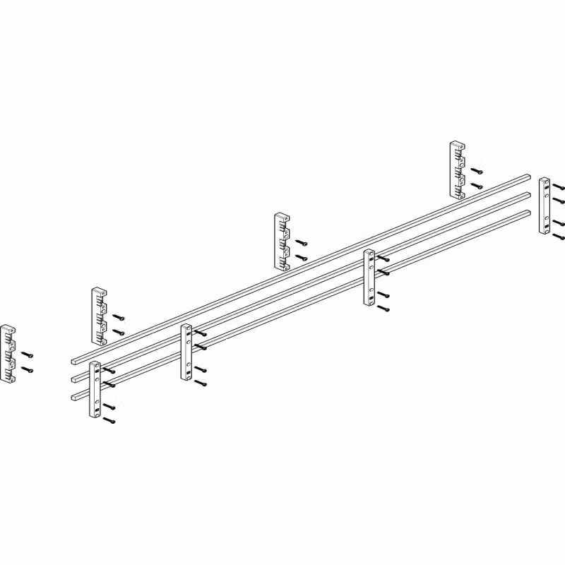 Modulo sbarra collettrice ABN 5FB/2RE 60 mm con CU 12x10 mm, a 3 poli, EBM 70 mm MTSC52733