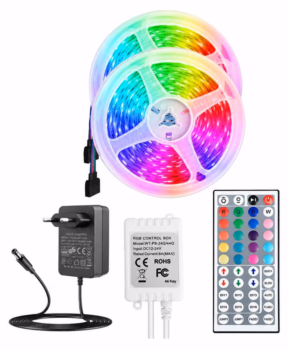 INF Striscia LED 2x15m 24V con telecomando IR