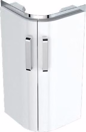 Geberit Selnova Compact - Mobile lavabo, 425x330x604 mm, 2 ante, bianco lucido/bianco opaco 501.484.00.1