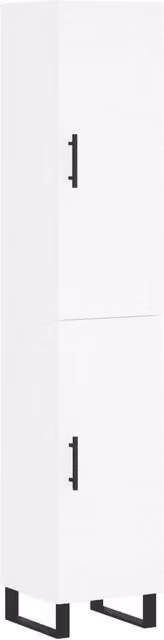 Credenza | Madia | Buffet da pranzo | Armadio da pranzo Bianca 34,5x34x180 cm in Legno Multistrato