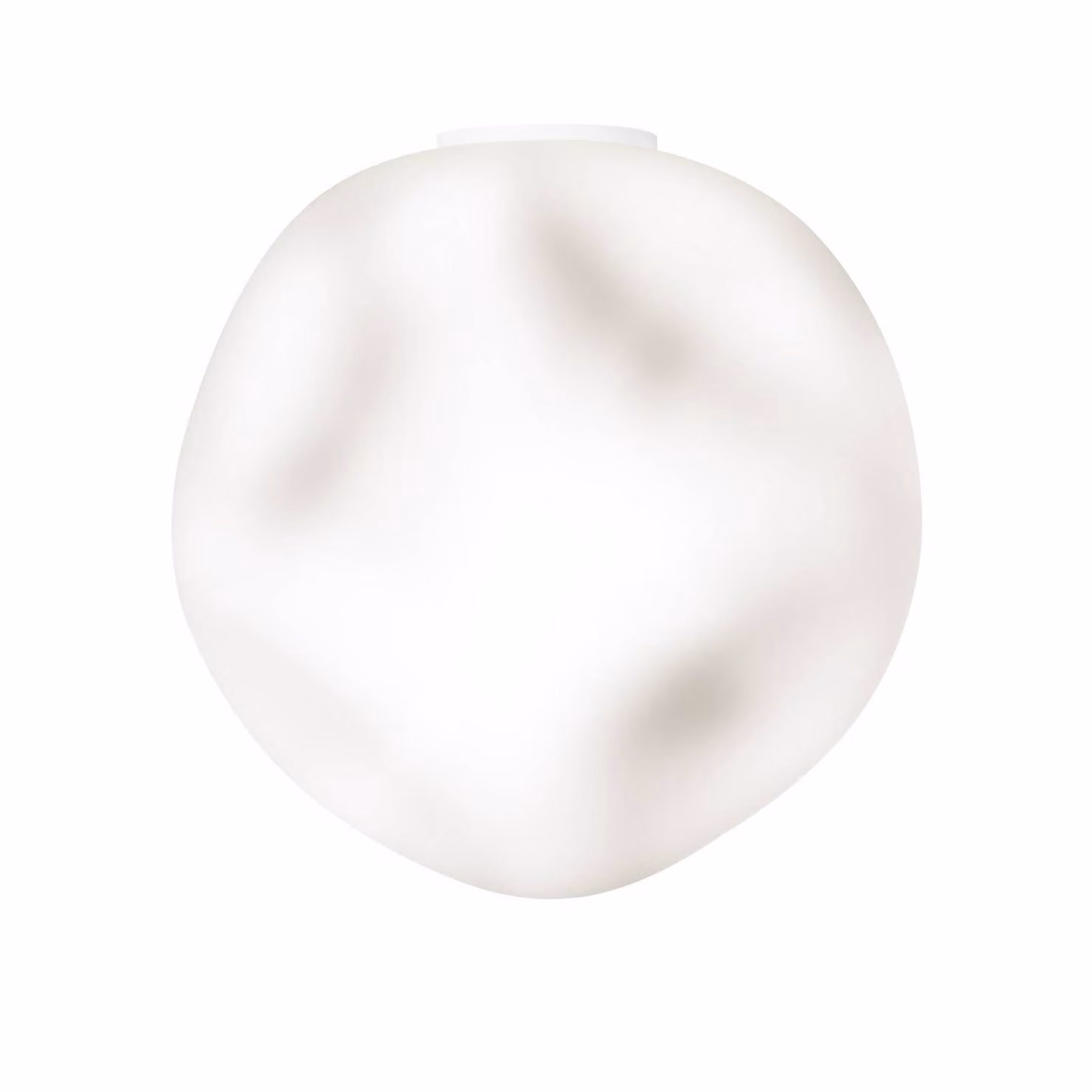 Foscarini Plafoniera di design Hoba Grande, dimmerabile, Bianco / Opale, Soggiorno / Sala da pranzo, Vetro, Design, Plafoniera
