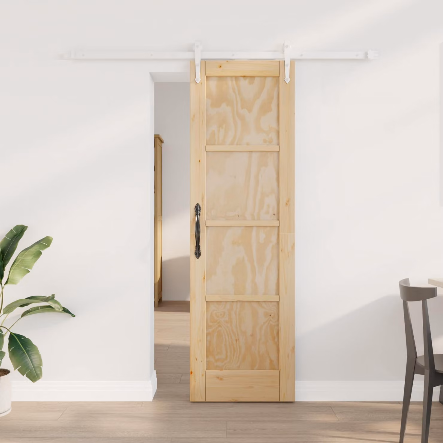 Porta scorrevole vidaXL ORKDAL in legno massello di pino per soggiorno e cucina, L: 61 cm, H: 198,5 cm
