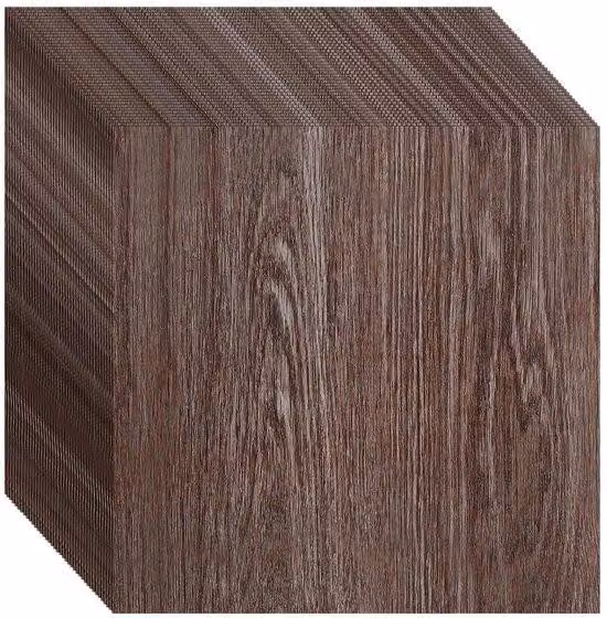 Pavimento in PVC effetto legno marrone, 30x30 cm, autoadesivo