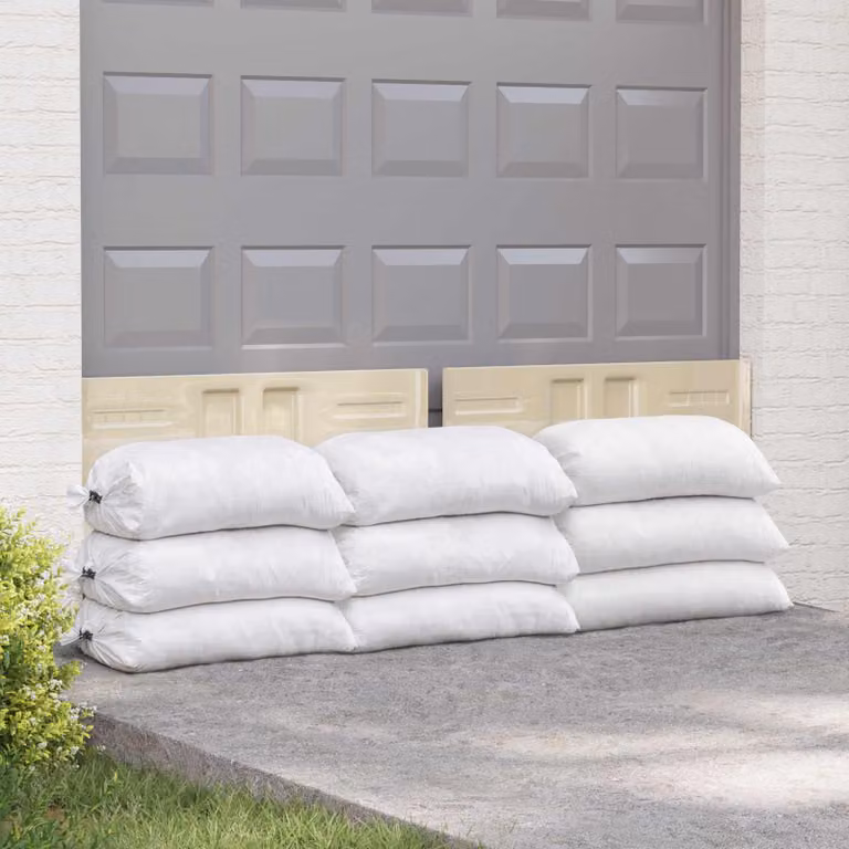 Set di 10 sacchi intrecciati in plastica vidaXL, colore bianco, 40 x 60 cm