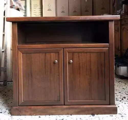 Mobile porta TV in legno stile arte povera color noce Mobili2G L: 84 cm, P: 40 cm, H: 75 cm – 3