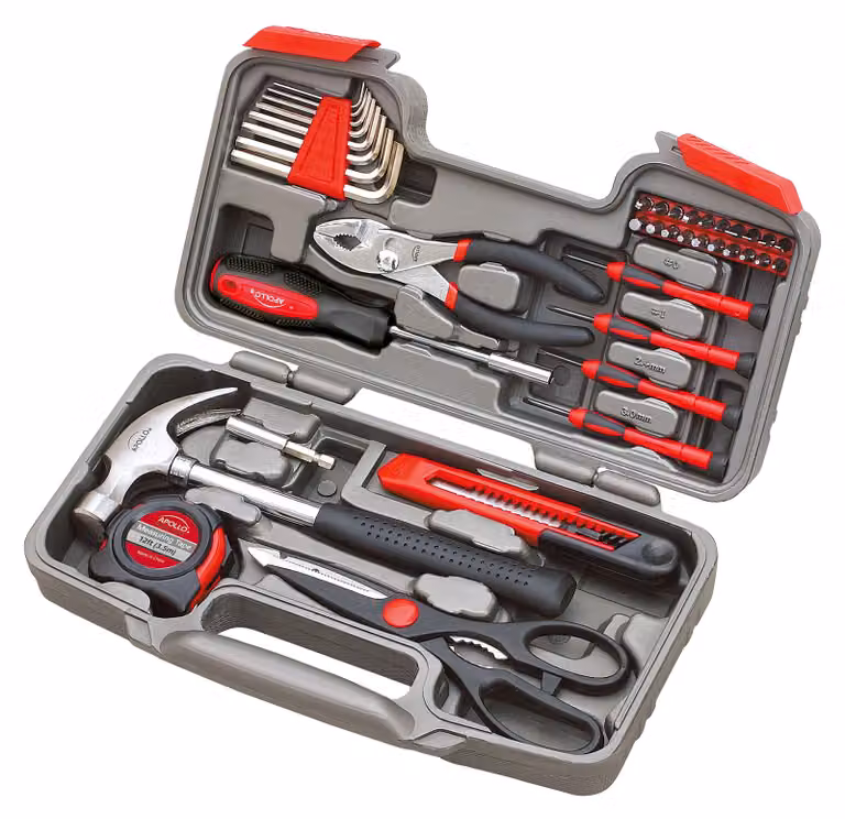 Set di 39 utensili manuali con custodia porta-attrezzi