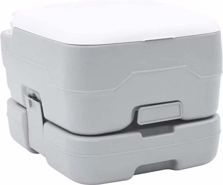 Toilette da Campeggio Grigio e Bianco 41,5 x 36,5 x 30 cm