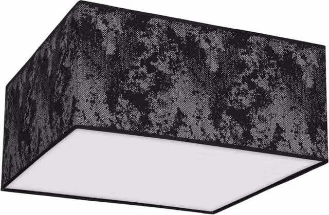 Plafoniera quadrata Milagro nera con finitura satinata, diametro 40 cm, dimmabile, attacco 2xE27 – 1