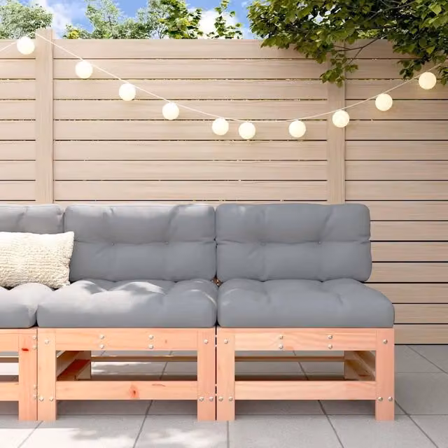 Divano componibile-Divani Centrali da Giardino 2 pz in Legno Massello di Douglas 742082