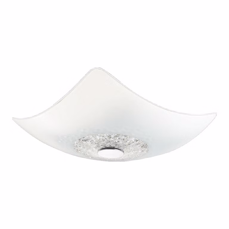 Plafoniera CETARO, 2xE27/40W, bianco con cristalli L: 400, L: 170, H: 400, dimmerabile