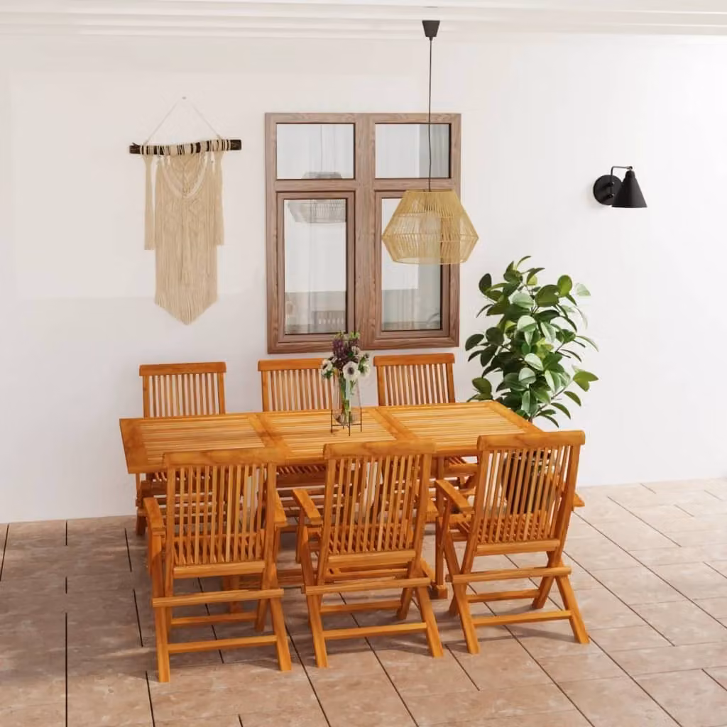 Maison Exclusive - Set da Pranzo da Giardino 7 pz in Legno Massello di Teak