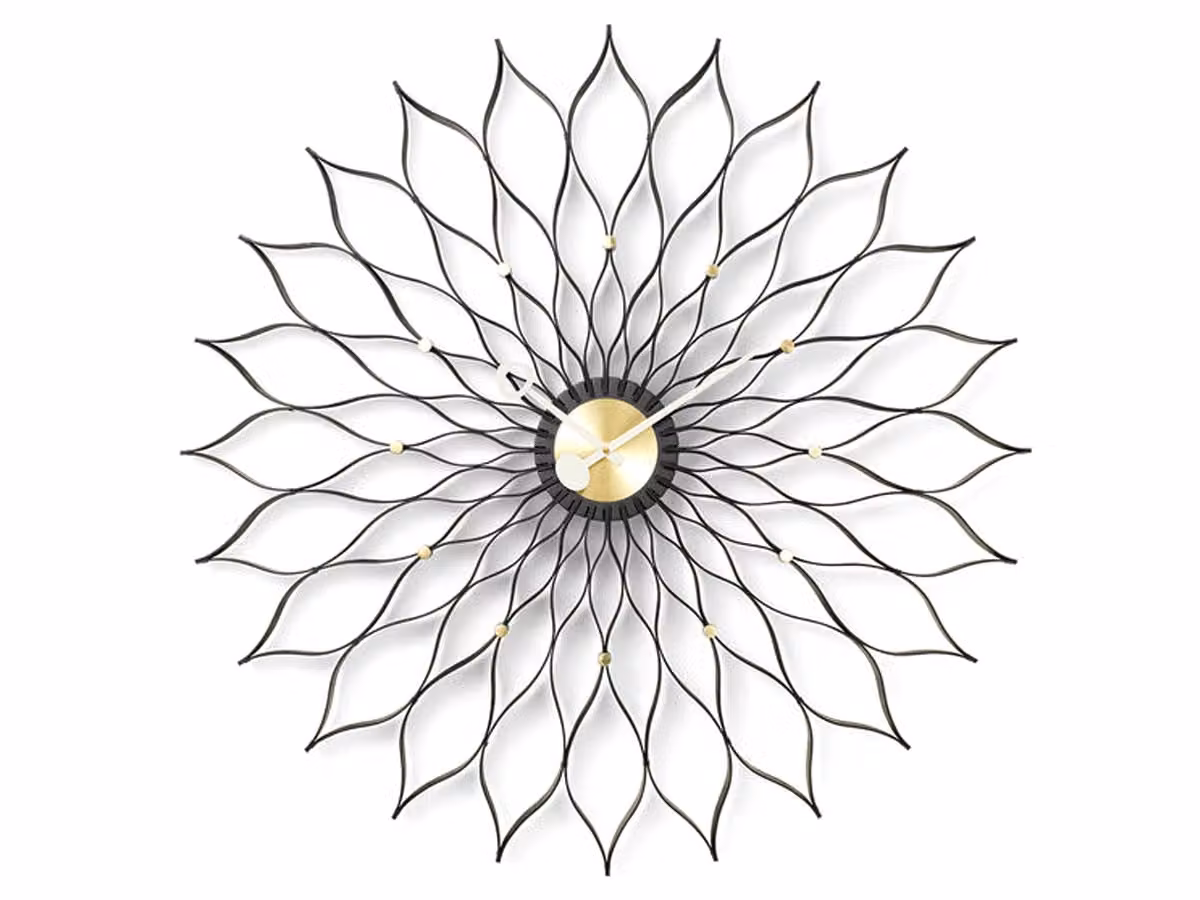 Sunflower Orologio da Parete - Nero