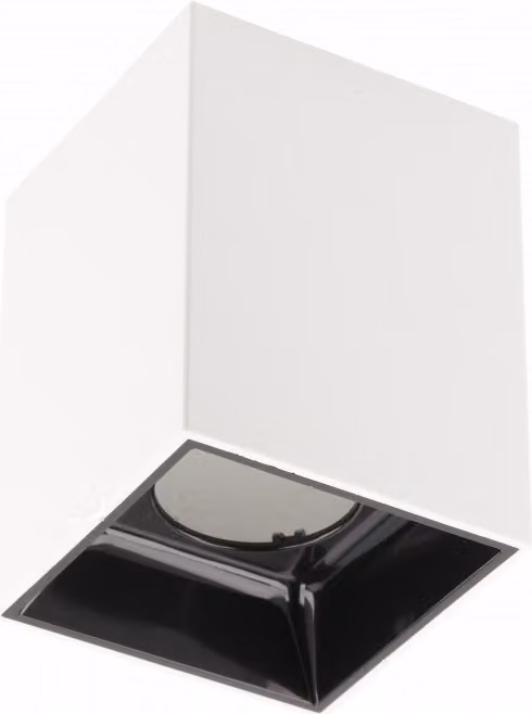 Plafoniera ARIES PC bianco/nero 20W IP20 77x100mm quadrato OS-ARIKW-11