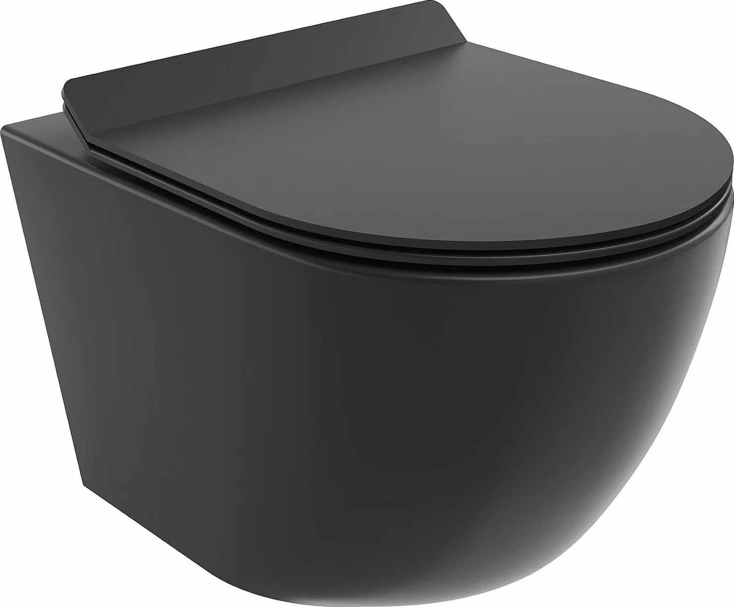 Mexen Lena wc rimless Tornado con sedile a chiusura rallentata slim, duroplastico, nero opaco - 30220185T