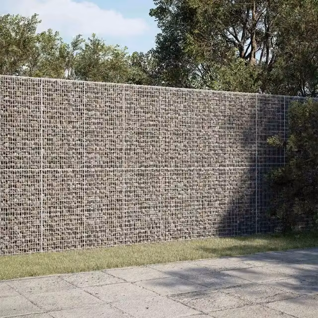 Gabione con filo da 3,5 mm e rete da 5x2,5 cm 200x100x200 cm 3461998