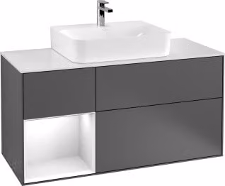 Mobiletto V&B Finion 120cm, Pl bla m, Reg li Peo, Oli. m Lac