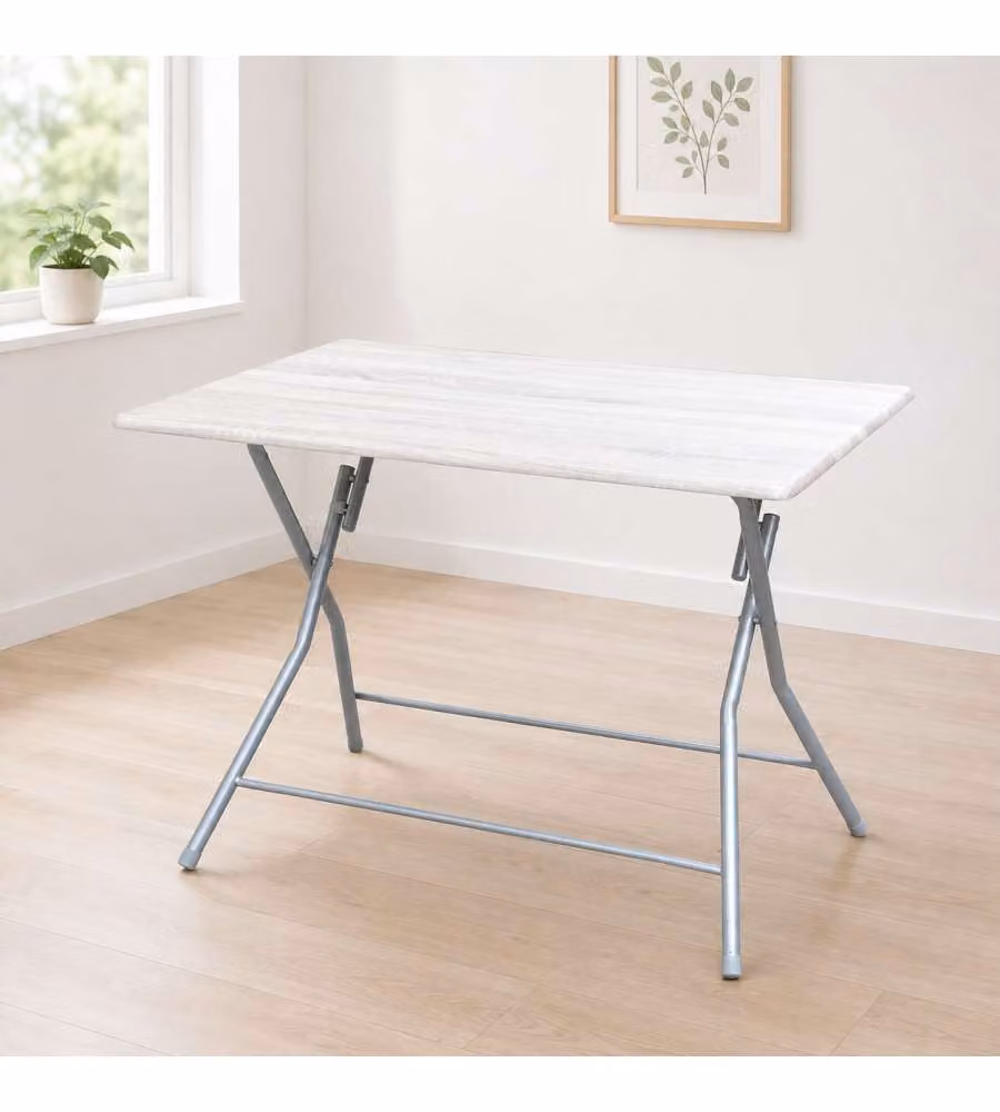 Tavolo pieghevole Domo Mea in metallo e MDF bianco con piano rettangolare L: 100 cm, P: 70 cm