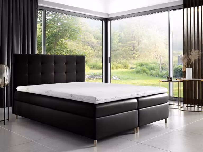 Doppel Hotel Modern Bett Schlafzimmer Betten Design Boxspringbett Bettkasten