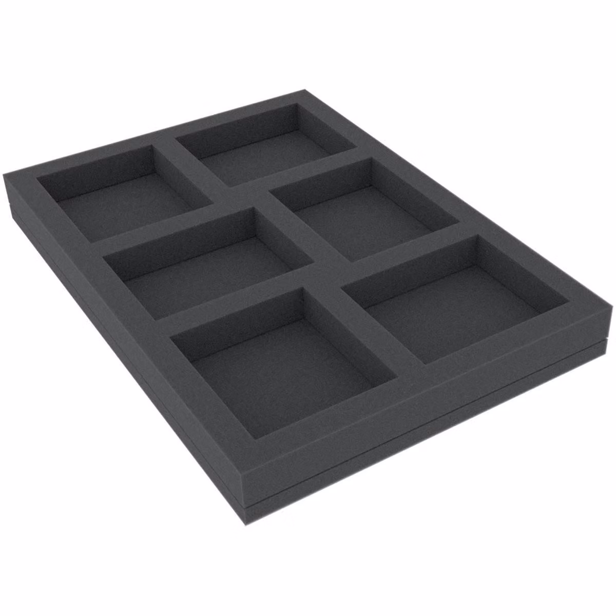Inserto in schiuma 300x210x55 mm con 6 scomparti per giochi da tavolo