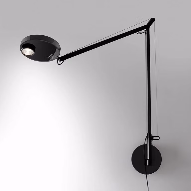 Artemide Applique da parete di design Demetra Professional, dimmerabile, Nero, Camera da letto, Alluminio, Moderno, Applique