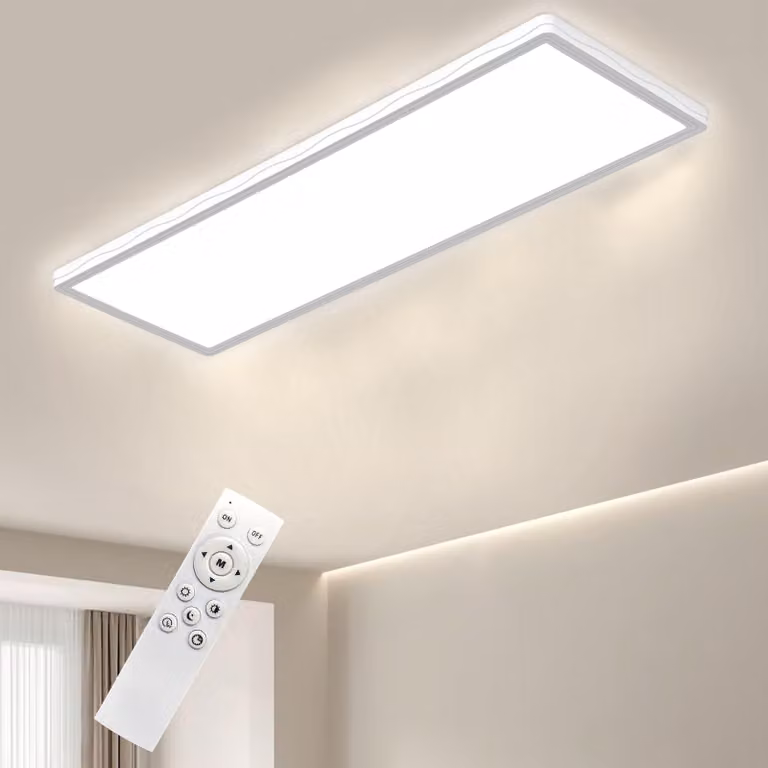 Lampada da soffitto a LED, 24W, con telecomando, dimmerabile, 58x20cm, colore bianco – dimensioni 58 cm