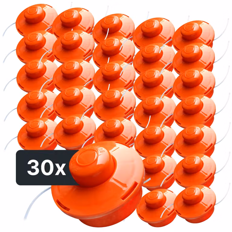 NEMAXX® FS1 Tap & Go Testina a filo semiautomatica doppio filo per decespugliatore M10x1,25 sinistra 2mm Ø380mm Arancione 30pz