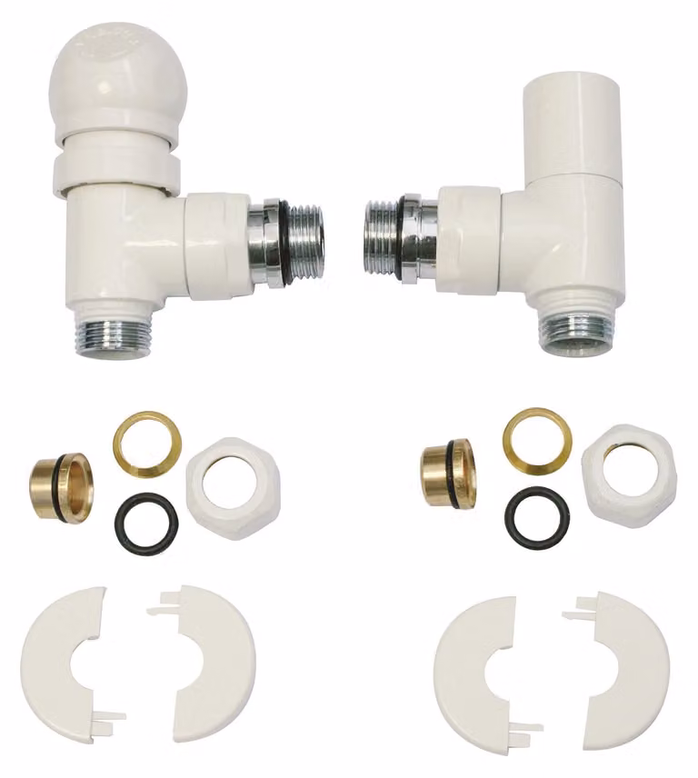 Kit termostatico da 1/2" per asciugamani, con manopola e raccordo in tubo di rame da 14 mm