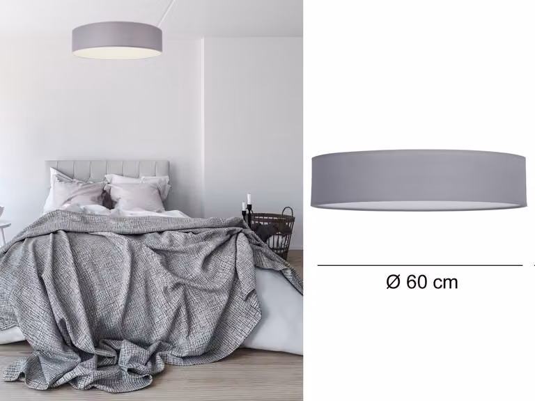 Smartwares plafoniera 60x10 cm grigio