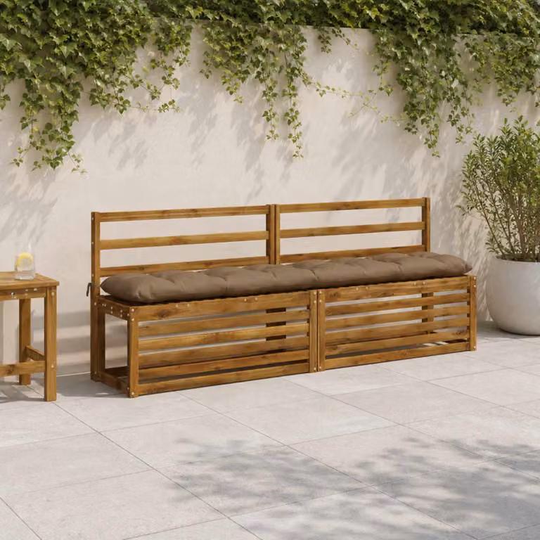 vidaXL Cuscino per panchina VIANEN 100% Poliestere Tortora