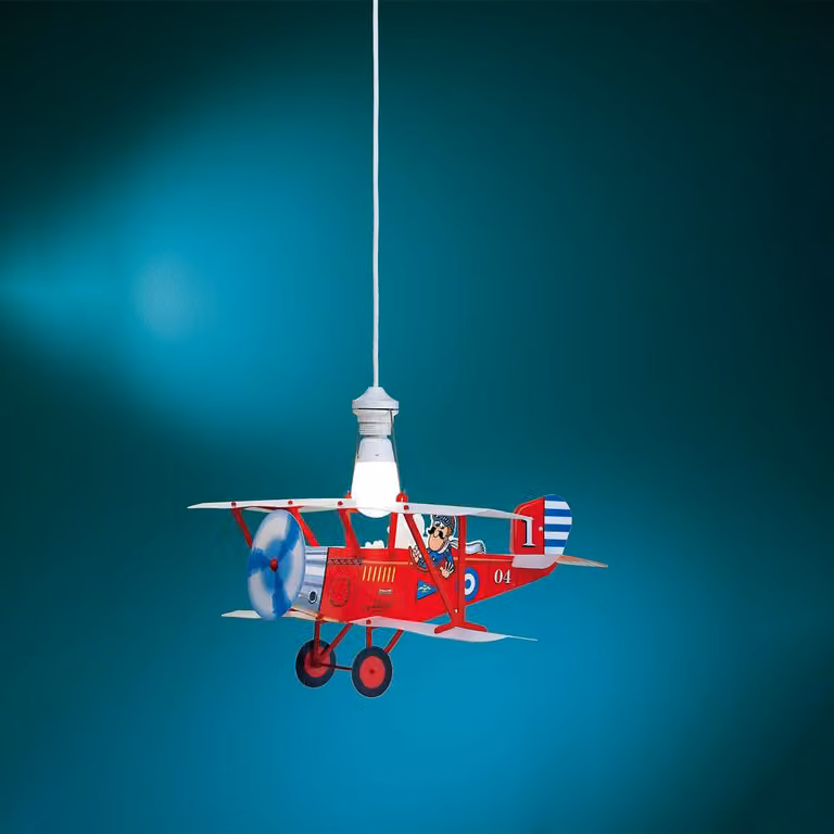 Sospensione Moderna Biplano Polilux ® Rosso Biplano Rosso 1 Luce E27