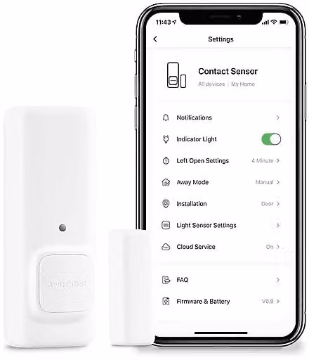 Sensore di contatto SwitchBot Contact Sensor bianco con tecnologia WiFi