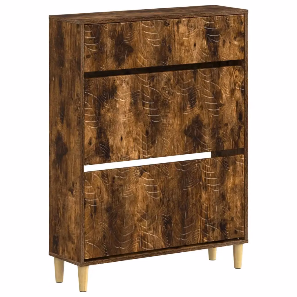 Mobile porta scarpe moderno vidaXL in legno marrone L 78 cm, P 24 cm, H 103 cm – 2