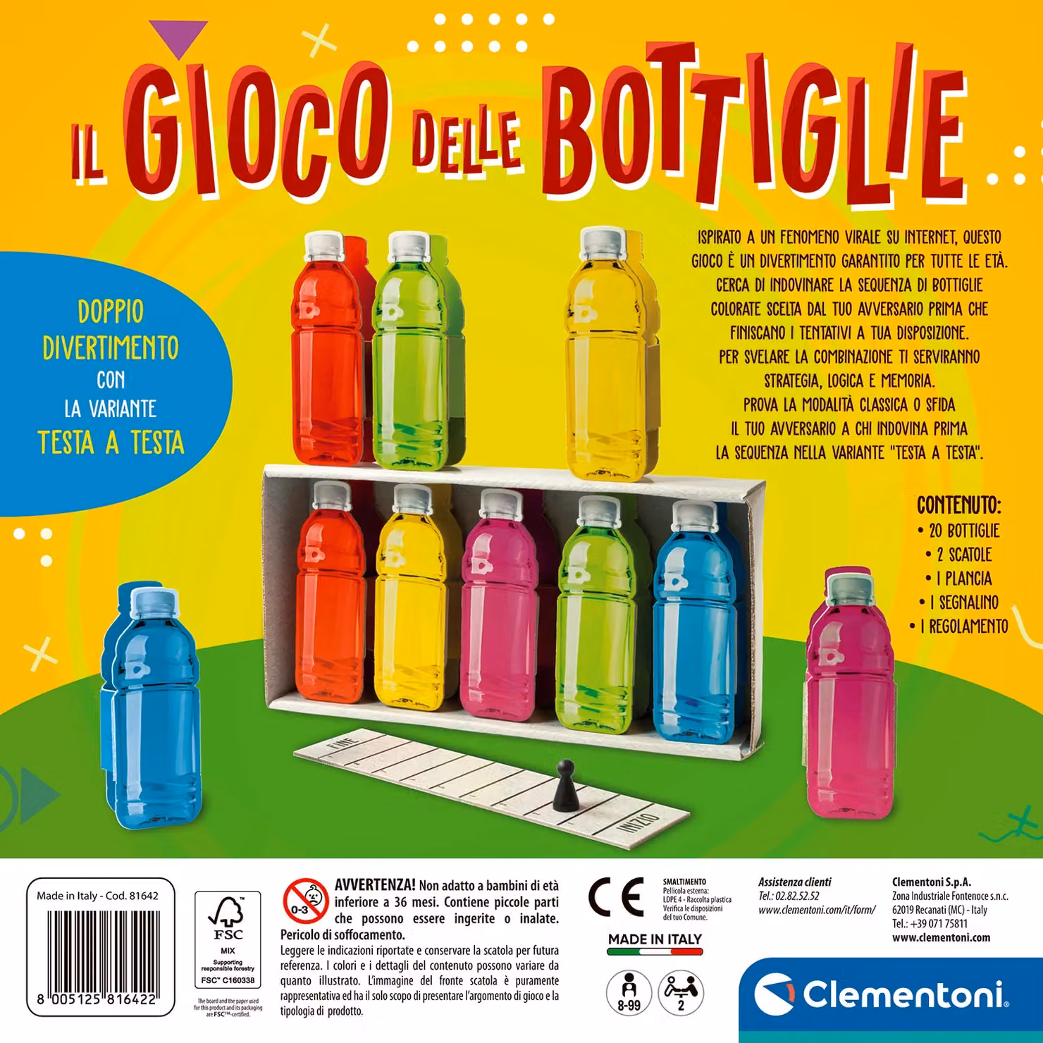 Clementoni Il Gioco delle Bottiglie Memory Matching Multicolore – 3