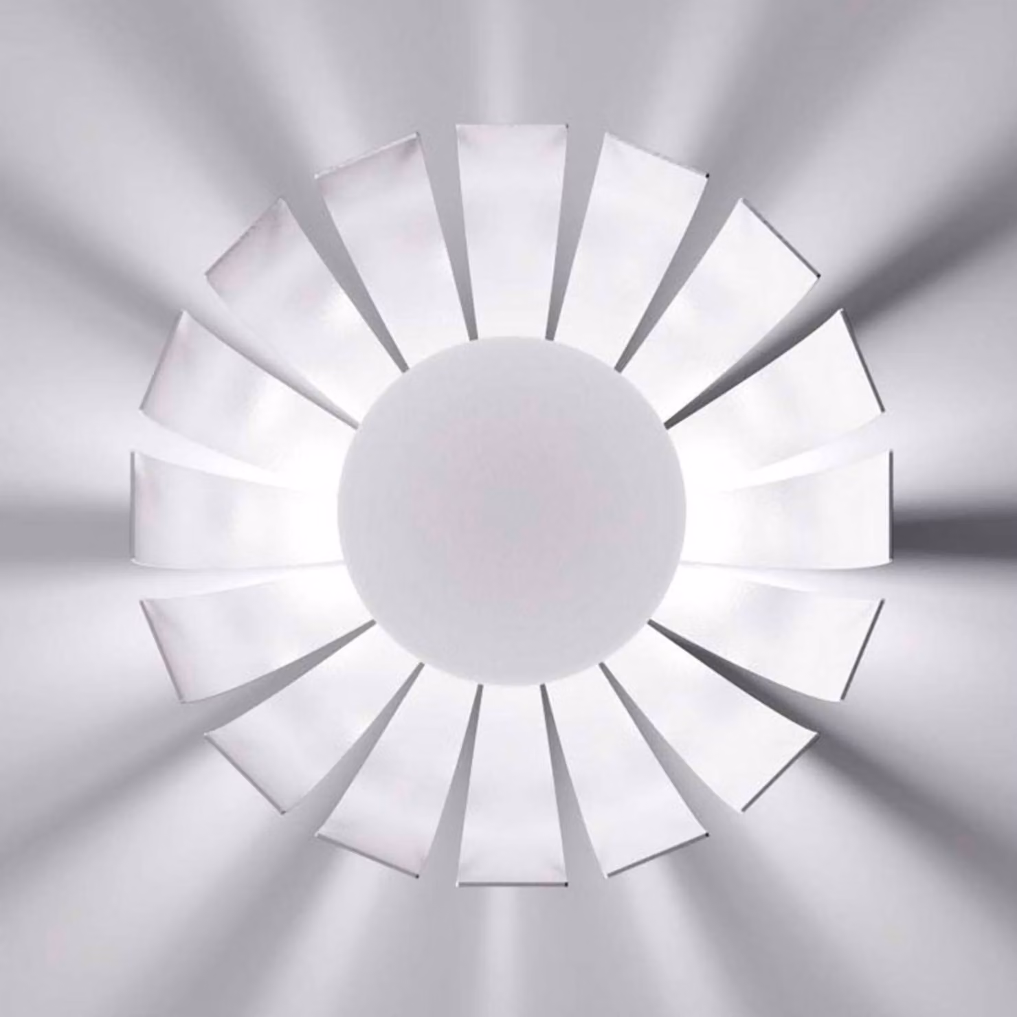 Marchetti Plafoniera a LED LOTO, Bianco / Opale, Soggiorno / Sala da pranzo, Metallo, Moderno, Plafoniera LED
