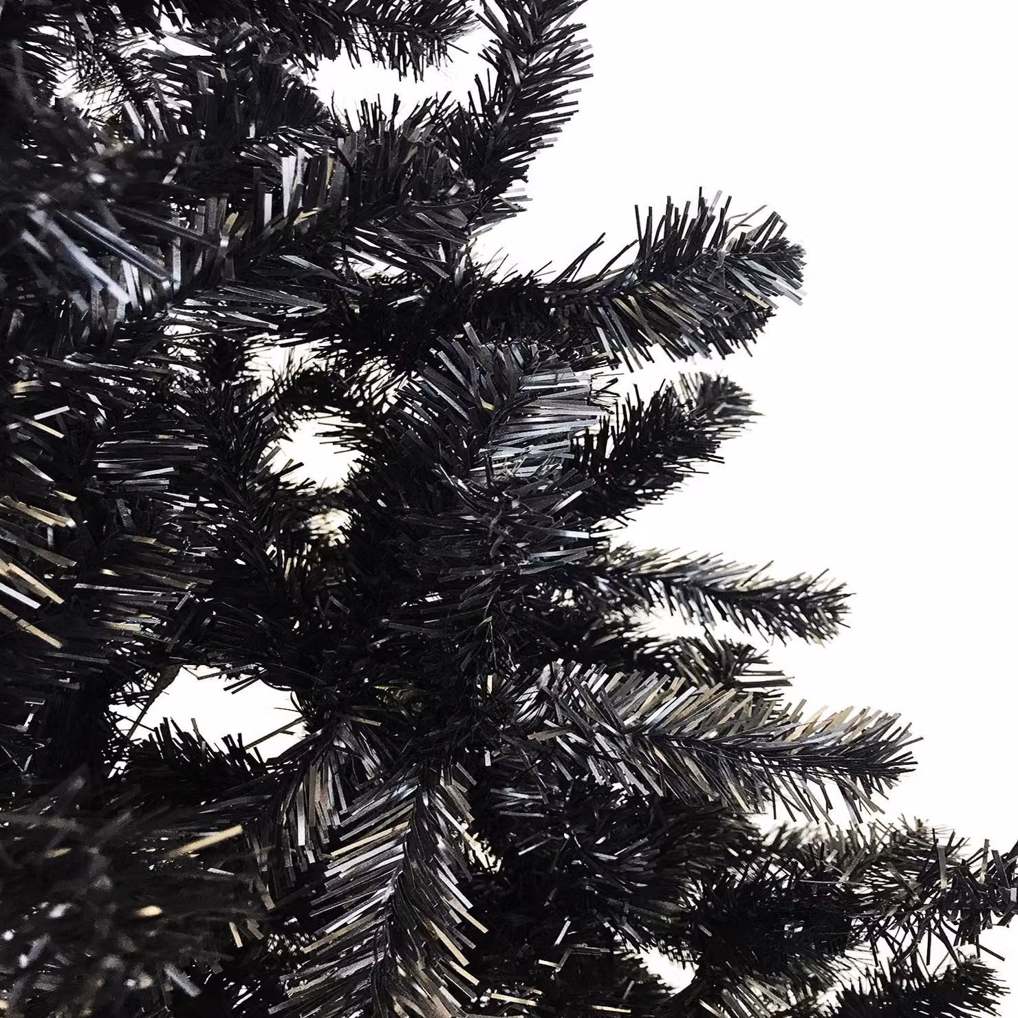 Albero di Natale, altezza 180 cm, completo di supporto, colore nero