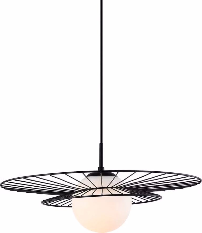 Italux Alison, lampada a sospensione moderna nera MDM-4001/1 BK