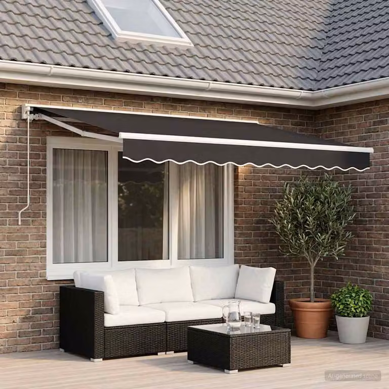 Tessuto di ricambio per tenda parasole vidaXL in poliestere, colore antracite, L: 330 cm