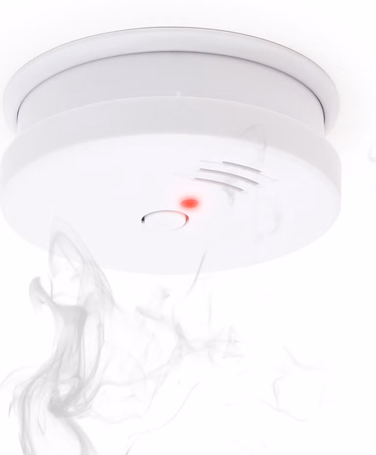 Rivelatore di fumo Wiltec con batteria da 9 V, rivelatore di incendio con funzione HUSH, rivelatore di incendio affidabile con potenza sonora di 85 dB, rivelatore di incendio fotoelettrico, protezione antincendio efficace