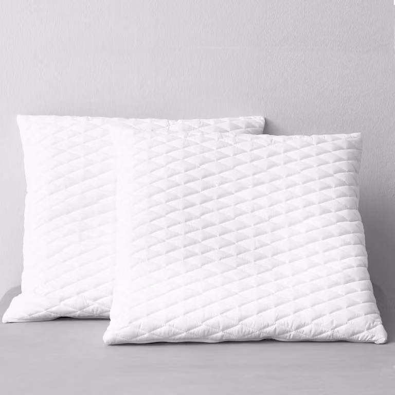 Set di 2 cuscini in memory foam traspirante vidaXL bianchi L 80 cm x P 60 cm x H 14 cm