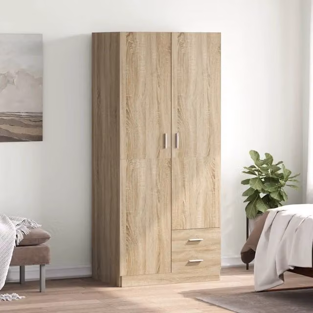 Armadio Rovere Sonoma 80x52x180 cm in Legno Multistrato 800642