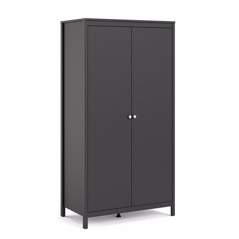 Armadio Madrid, colore nero opaco