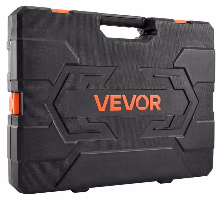 Set di chiavi a bussola da 225 pezzi - Attacchi da 3/8", 1/4" e 1/2" - Acciaio legato CR-V